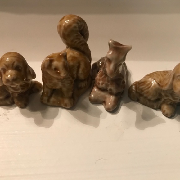 4 Wade Whimsies figurines dog giraffe badger - Picture 1 of 2